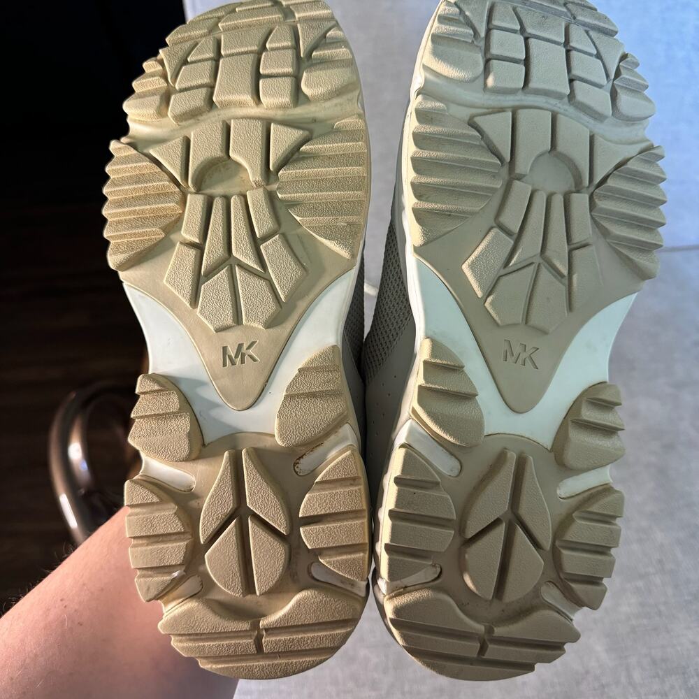Michael Kors Lucas Trainer Sneakers Men's Size 9.5 Tan White Green - Picture 6 of 8